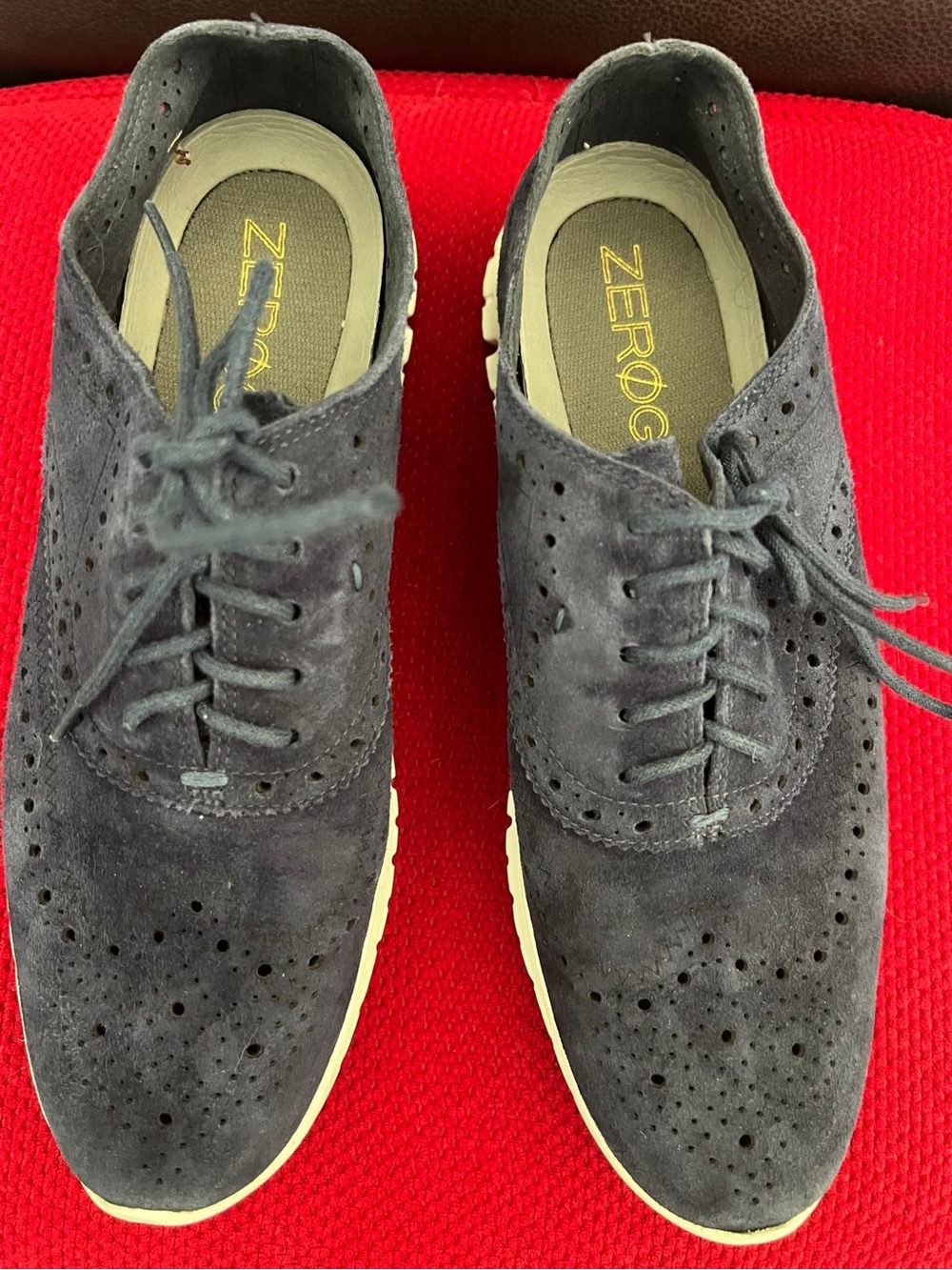 Zerogamo the Colehan Suede Wingtip Oxfords in Dark Gray